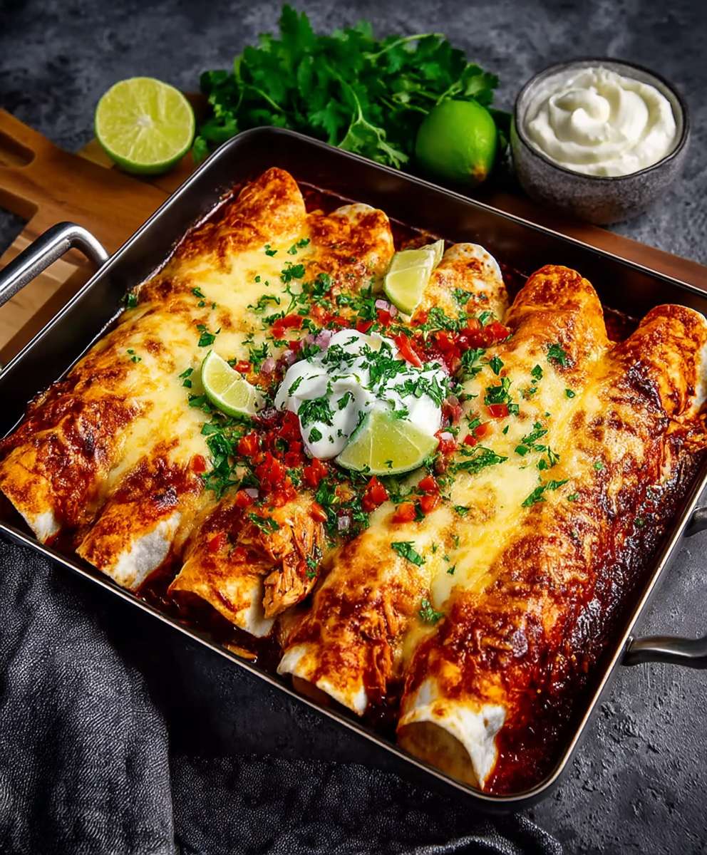 Hähnchenbrust Enchiladas