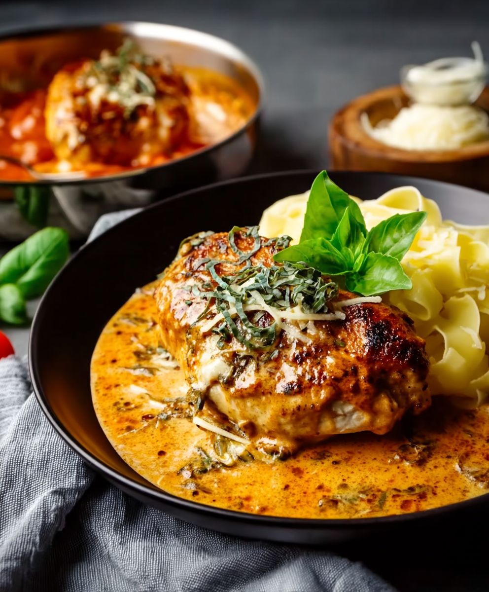 Hähnchenbrust Paprika Tomatensauce