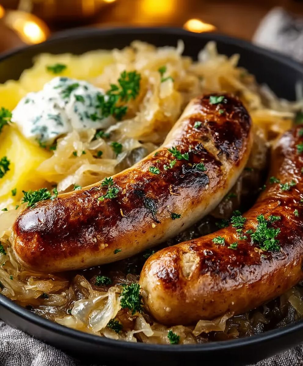 Bratwurst mit Sauerkraut