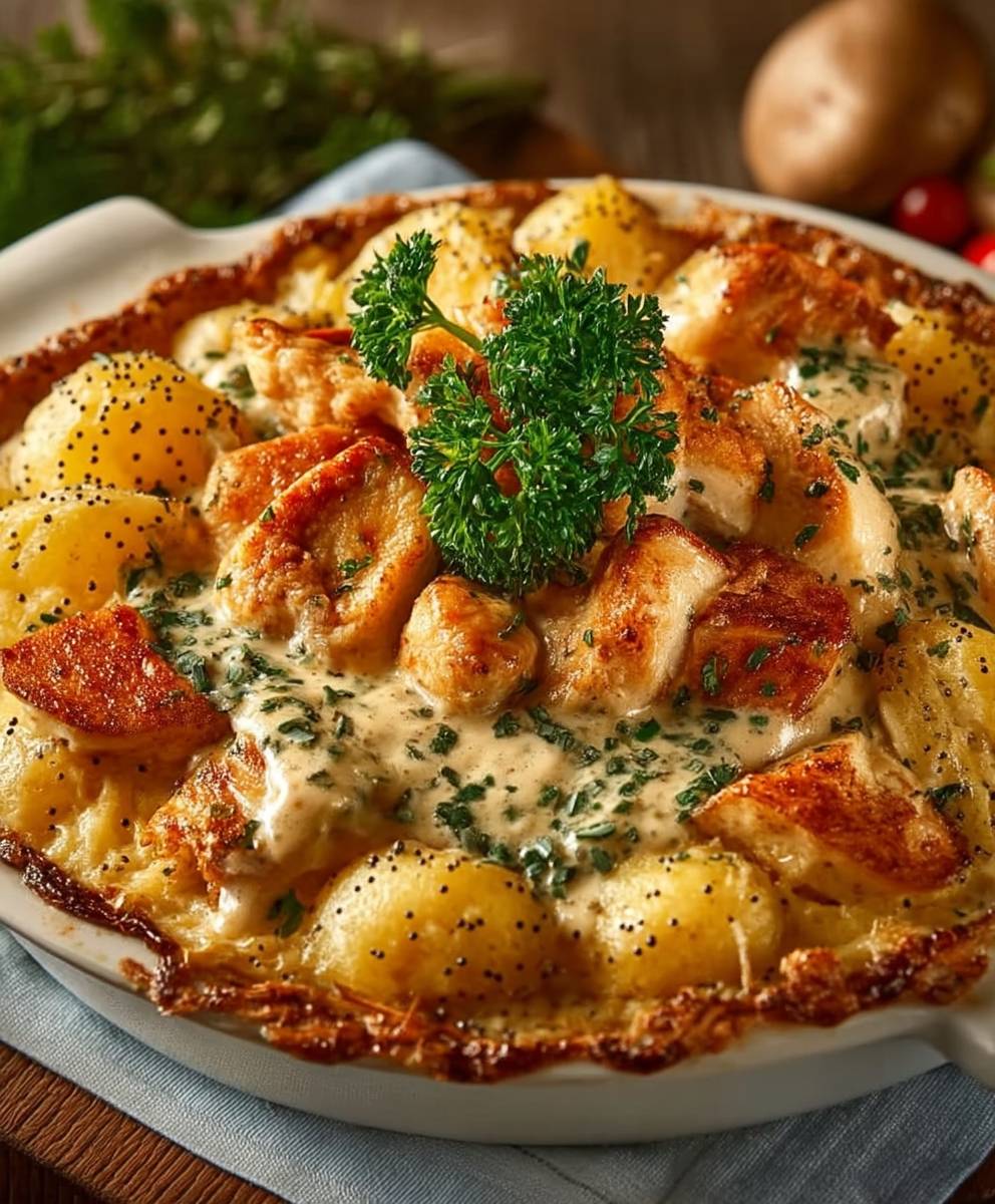 Hühnerauflauf mit Mohn