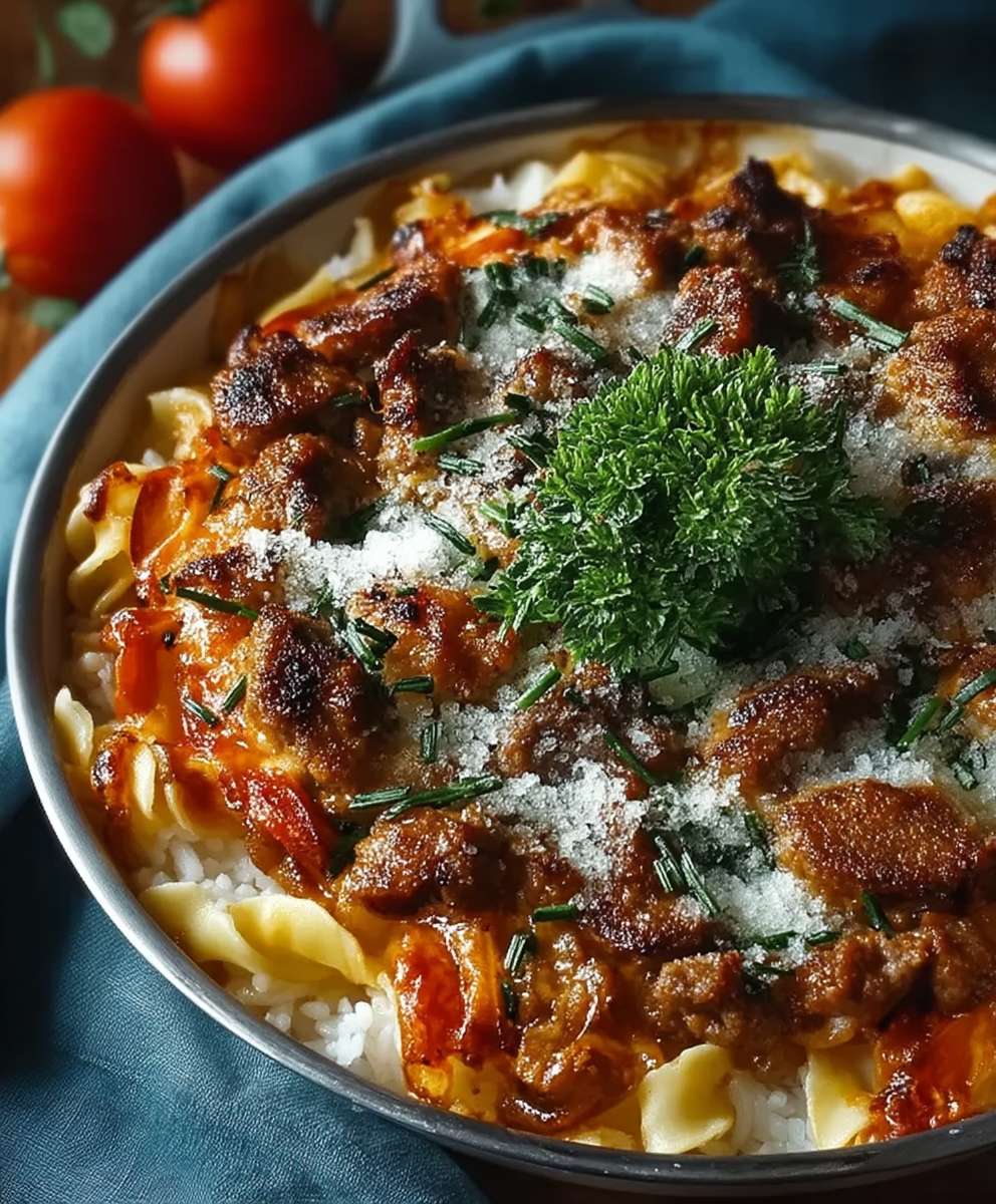 Reis Hackfleisch Pfanne