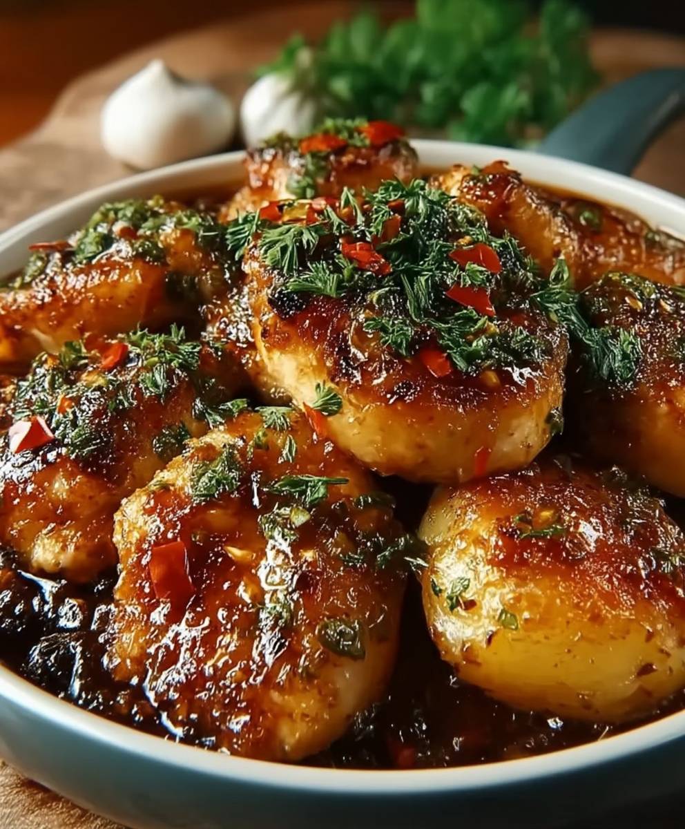 Honig Knoblauch Hähnchen süß