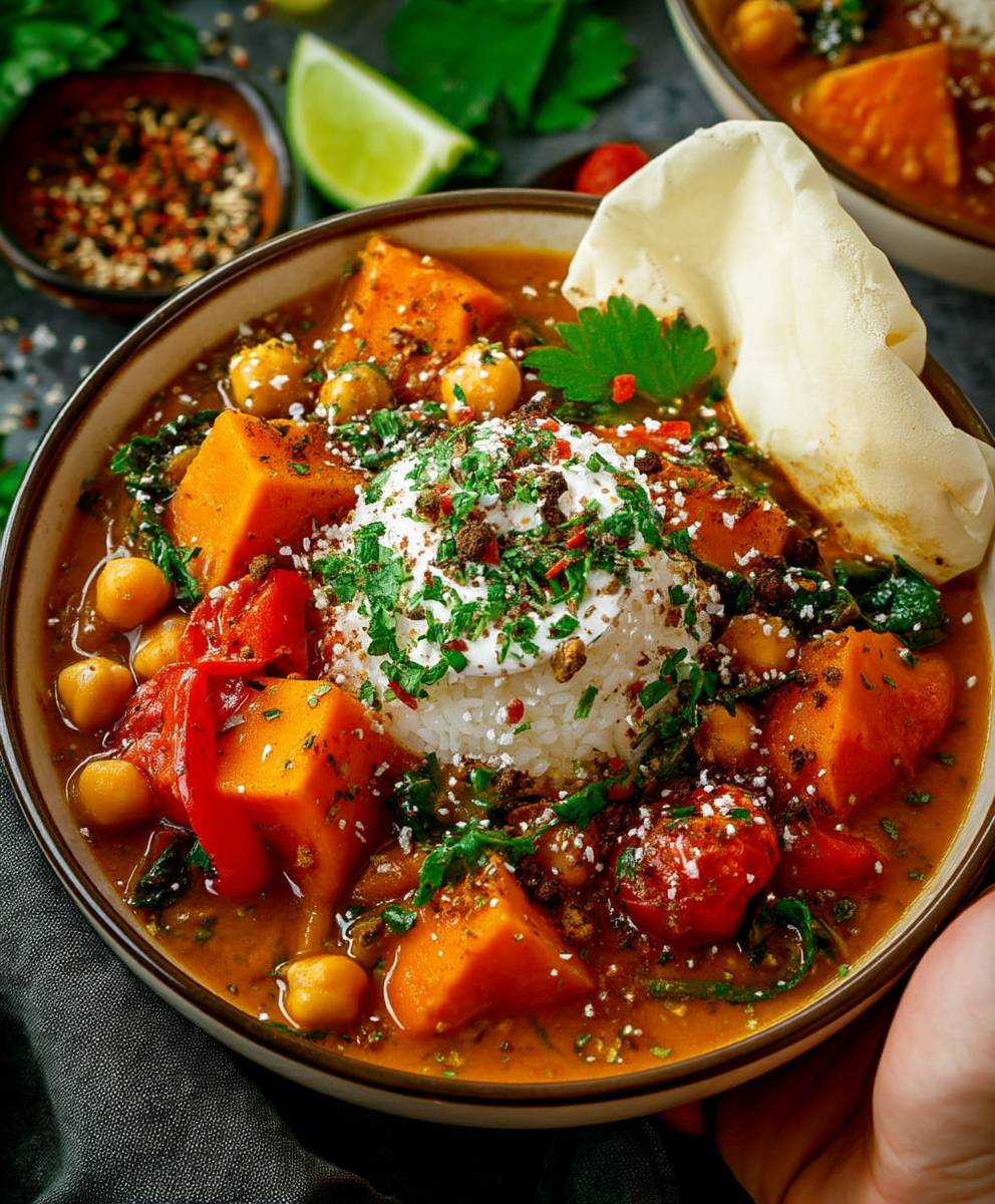 Süßkartoffel Curry Kichererbsen