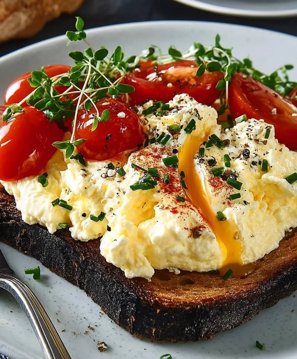 Rührei mit Hüttenkäse