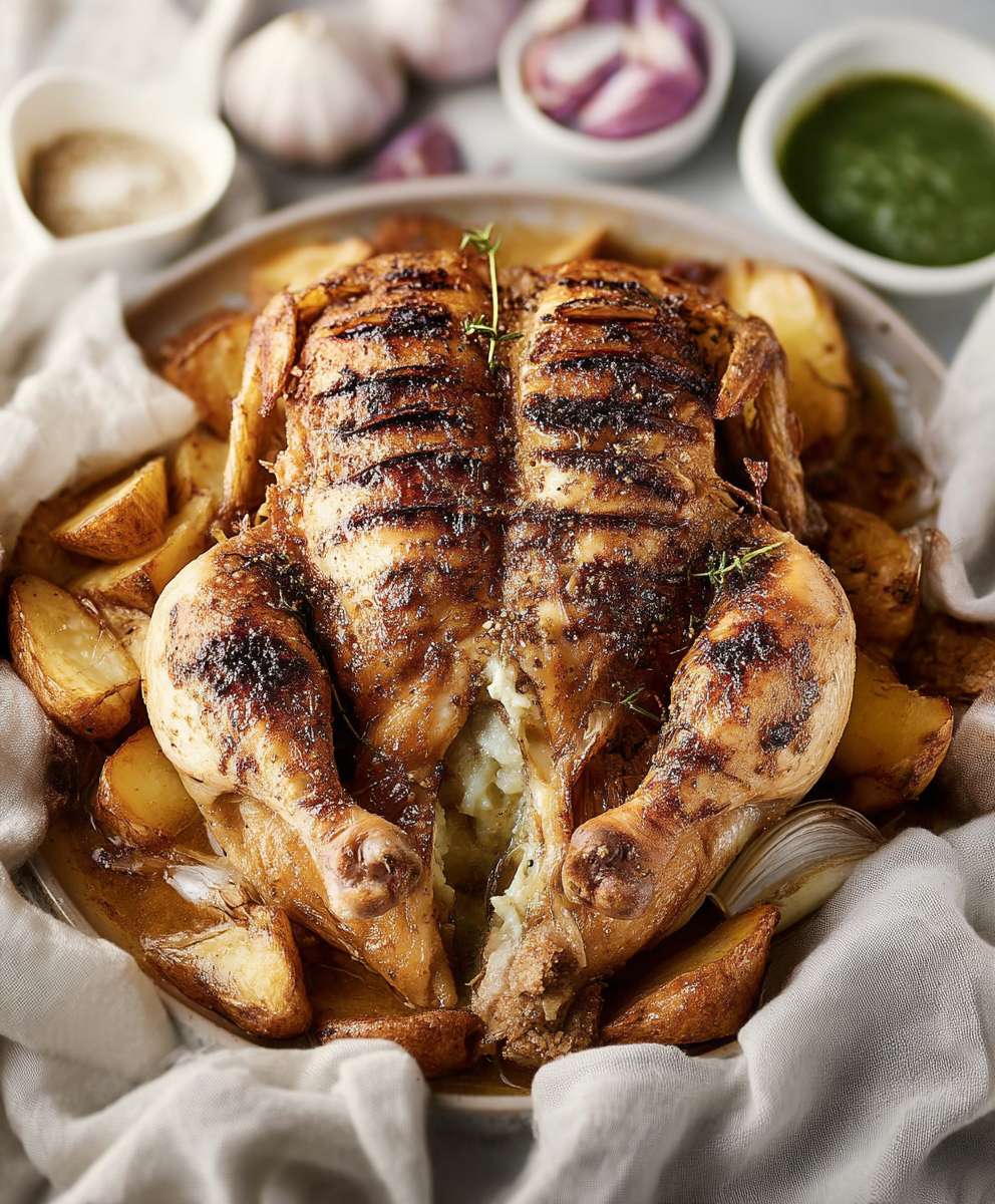 Ganzes Hähnchen Backofen