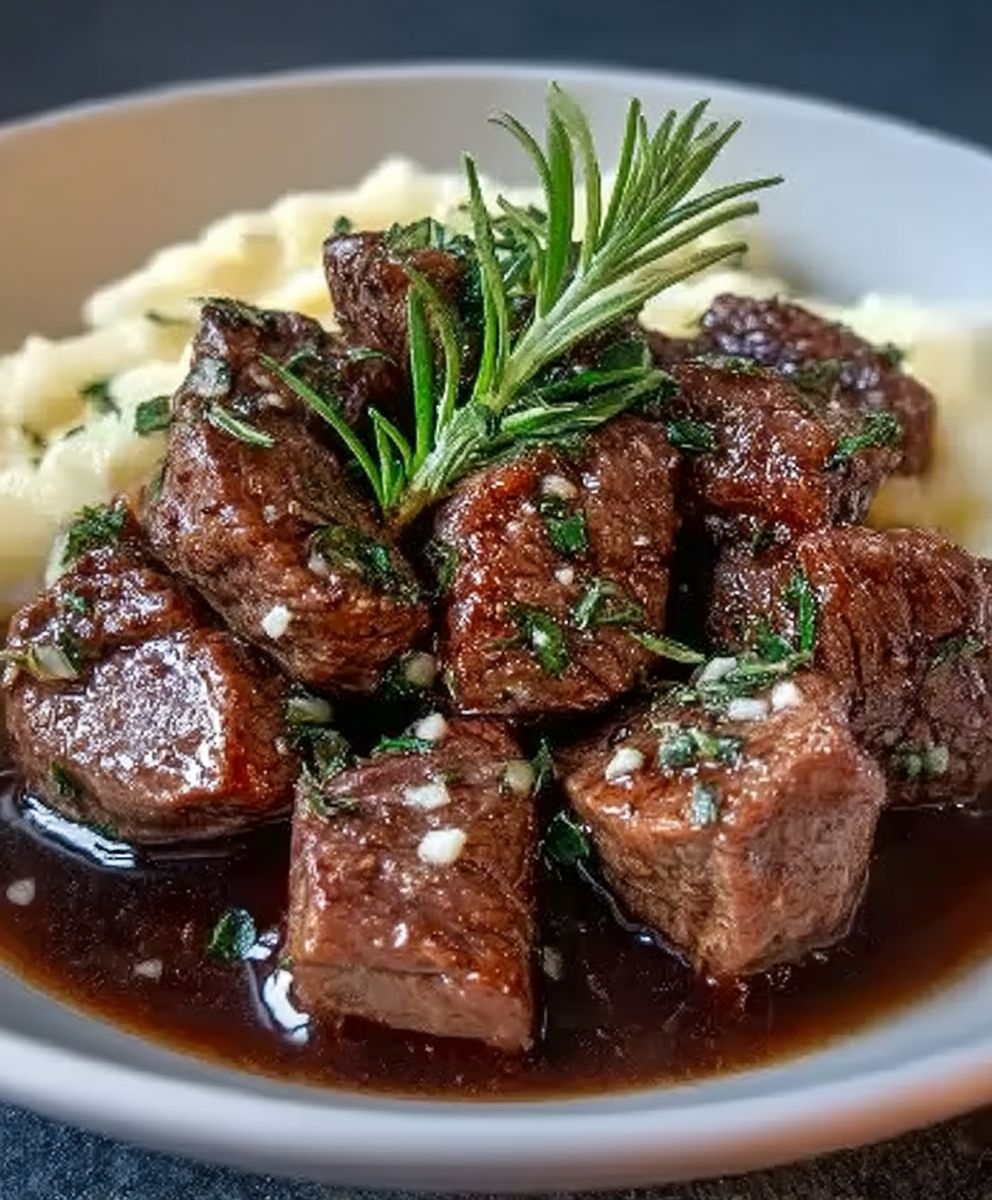 Knoblauch Rosmarin Rindfleischspitzen