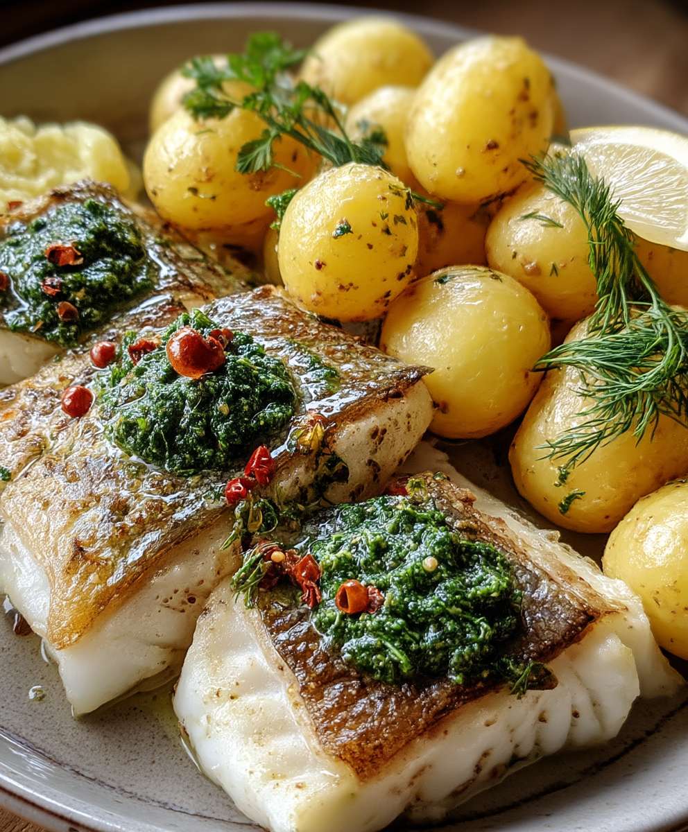 Gedämpfter Fisch mit Kartoffeln