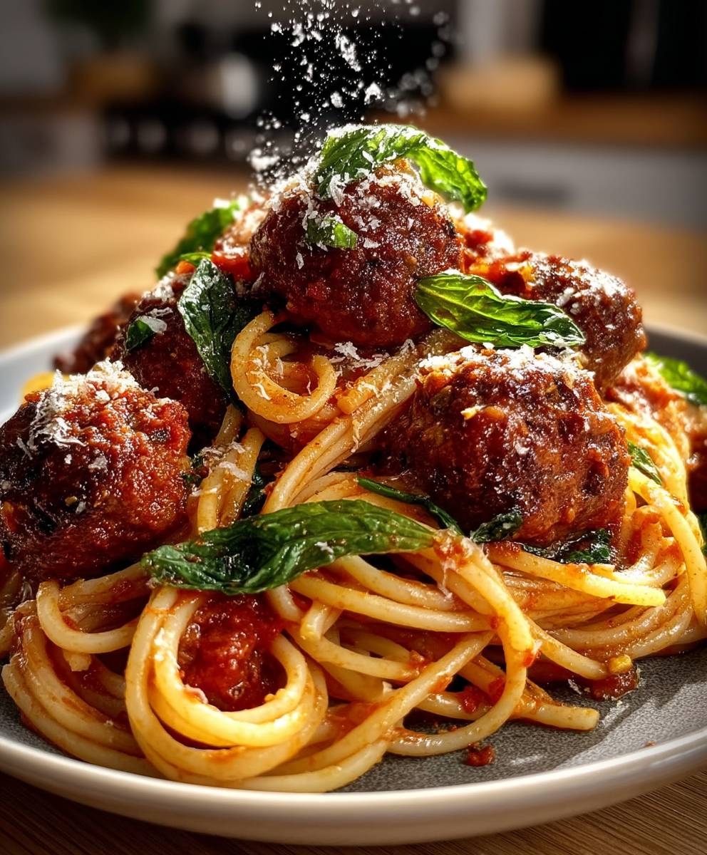 Spaghetti mit Fleischbällchen schnell