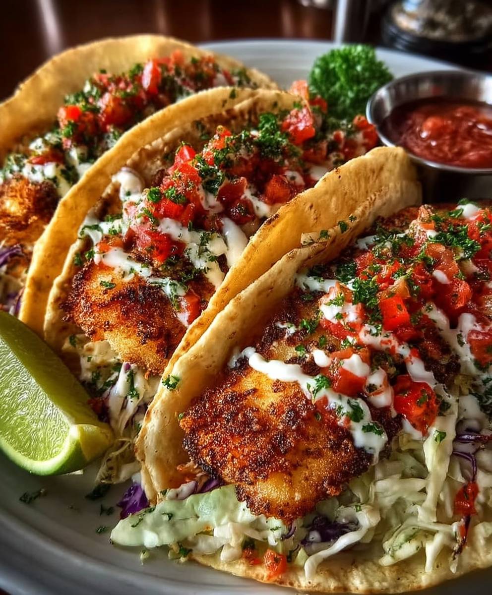 Heißluftfritteuse Fisch Tacos