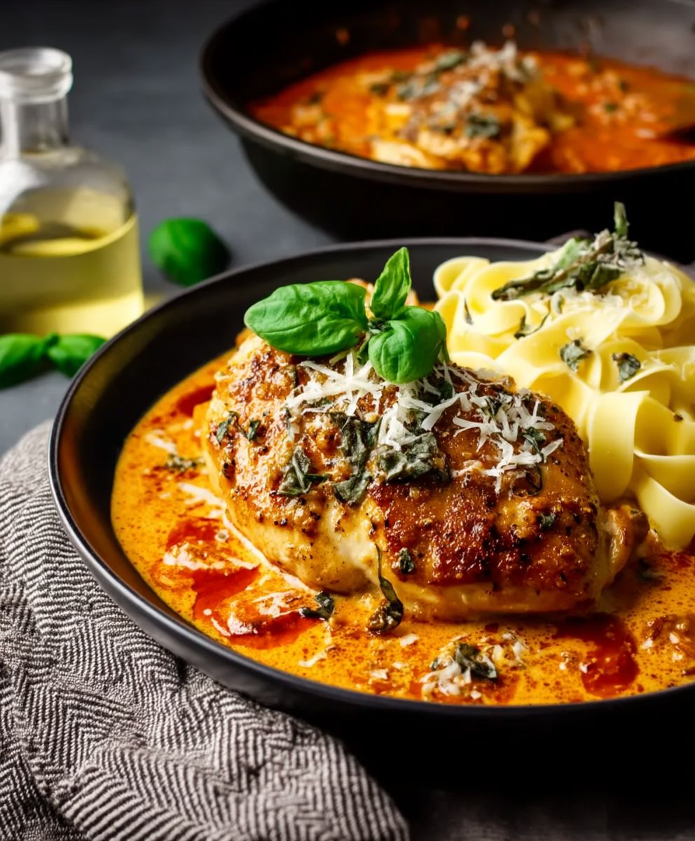 Hähnchenbrust Paprika Tomatensauce