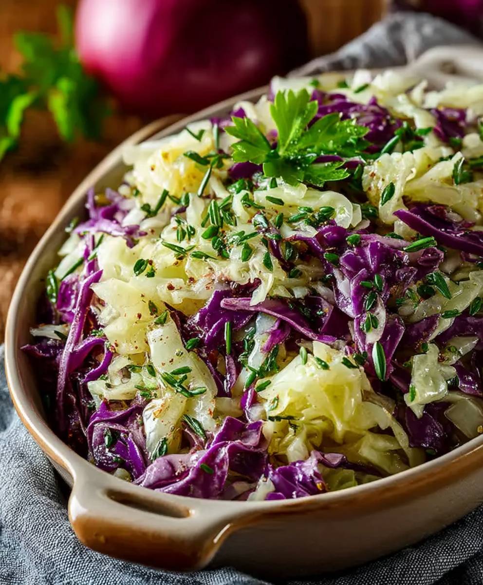 Rotkrautsalat mit Zwiebeln