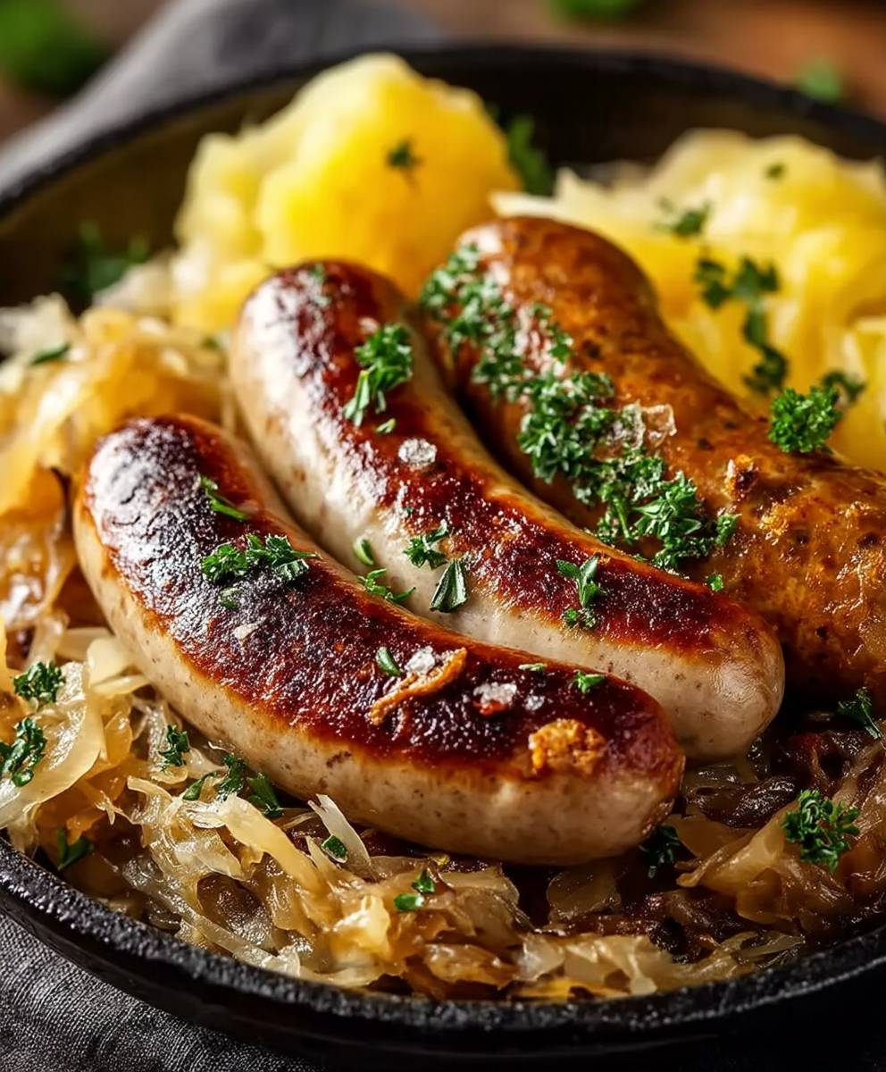 Bratwurst mit Sauerkraut