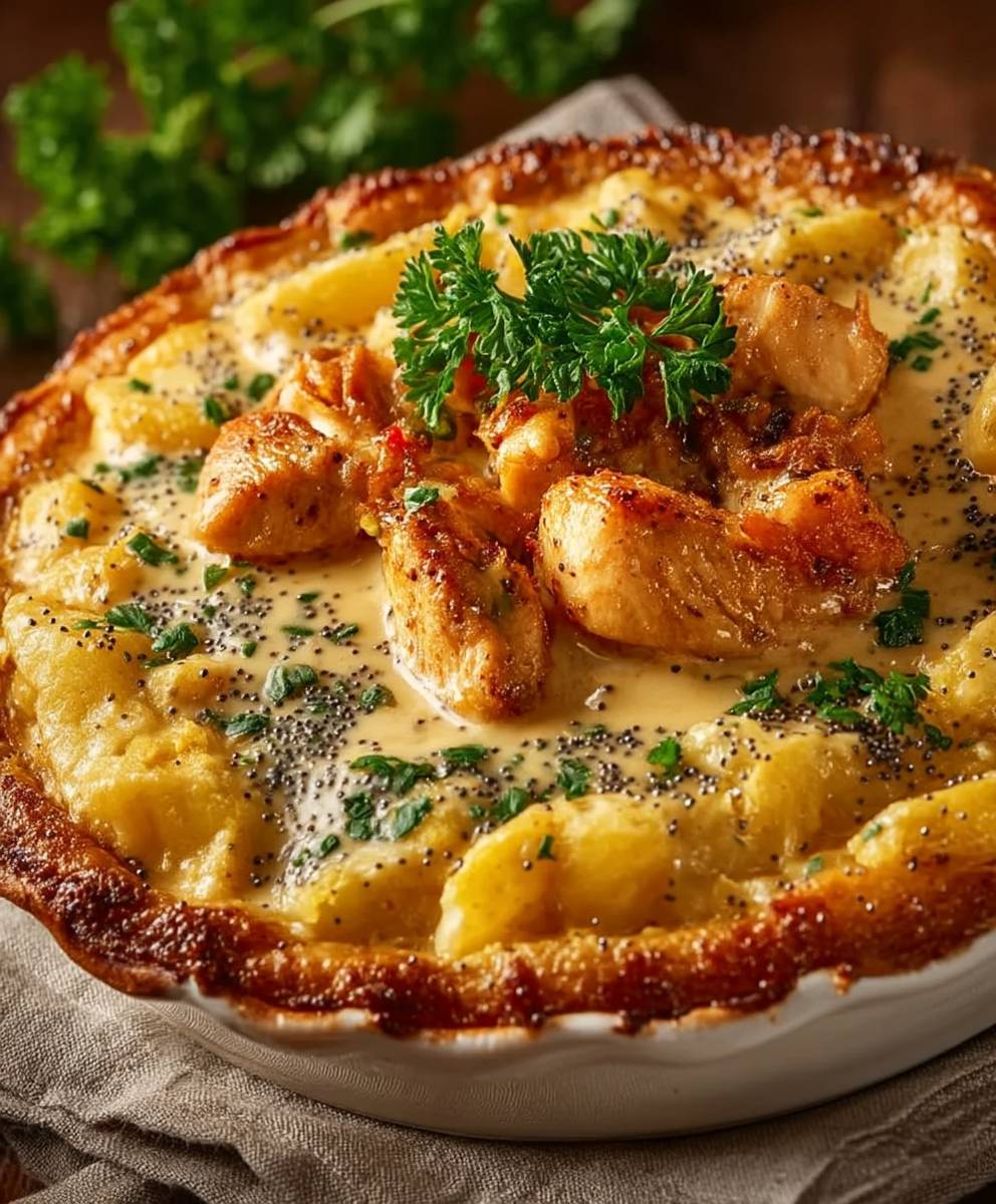 Hühnerauflauf mit Mohn