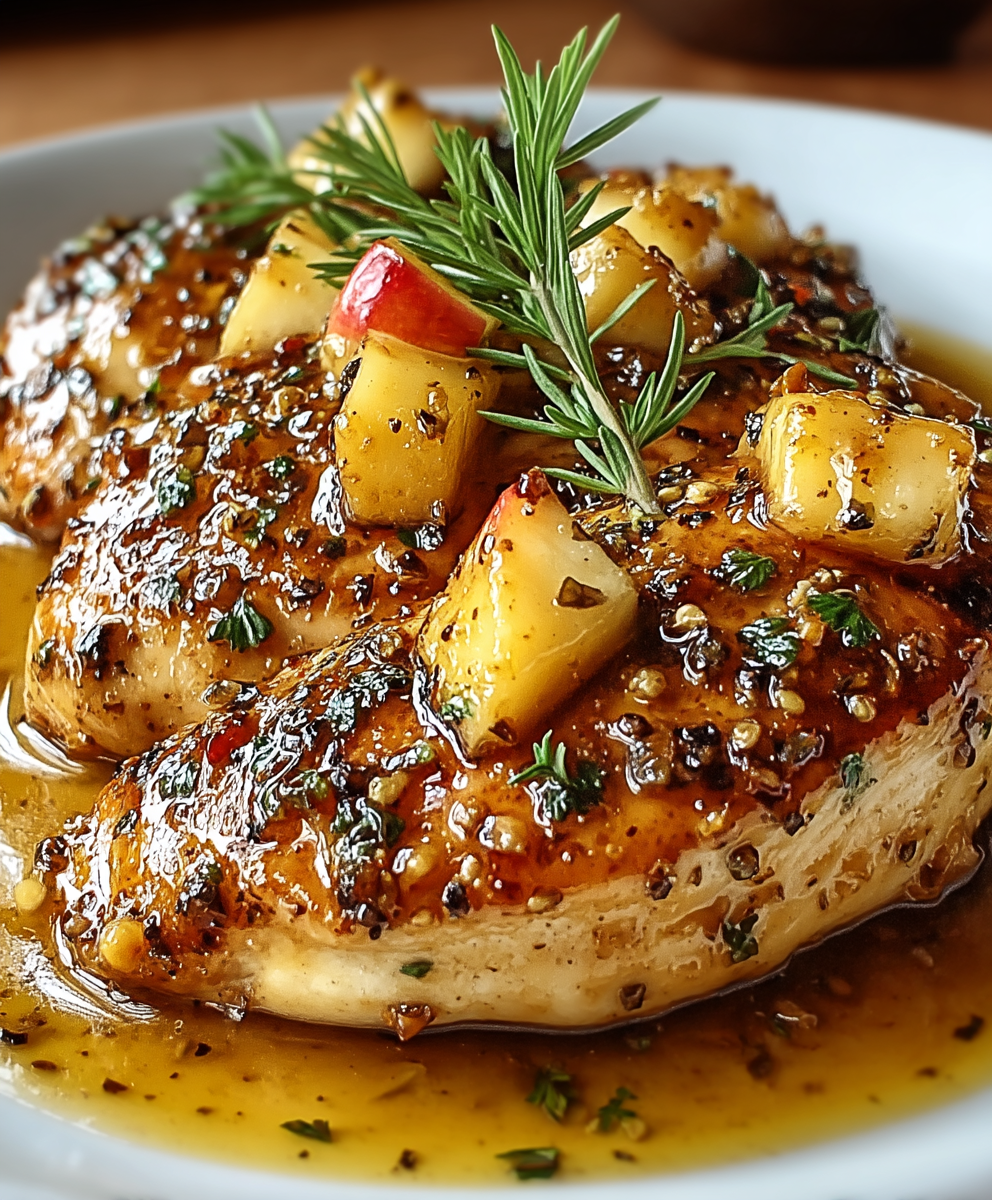 Senf Honig Apfel Hähnchen