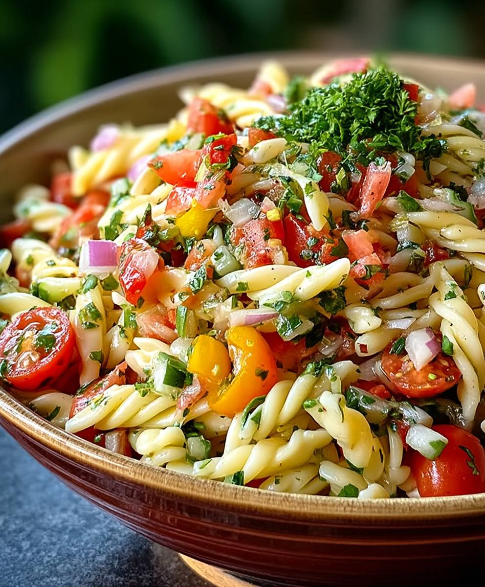 Nudelsalat einfach schnell zubereiten