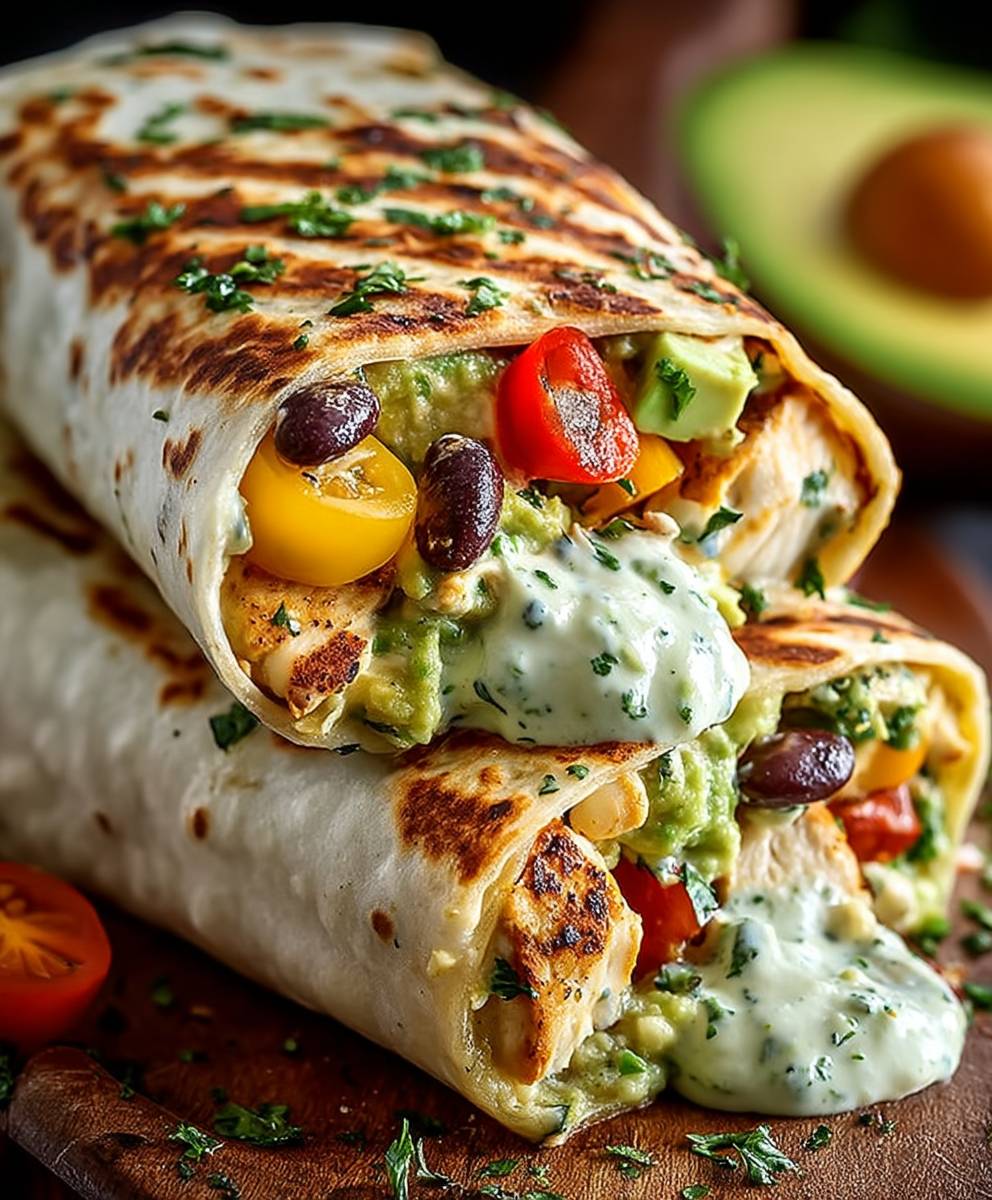 Hähnchen Avocado Ranch Burritos
