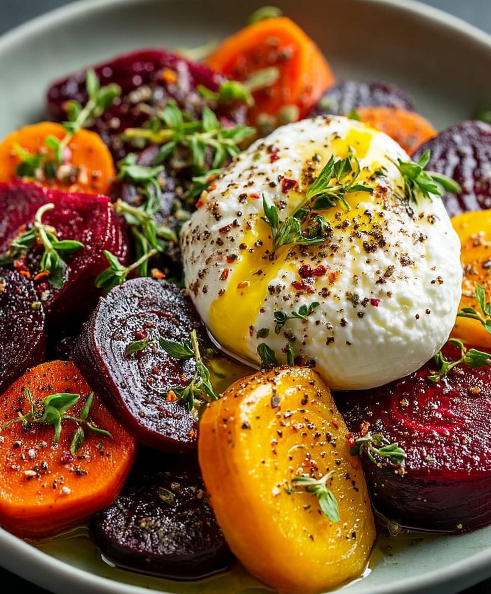 Gebratene Rote Bete Karotten