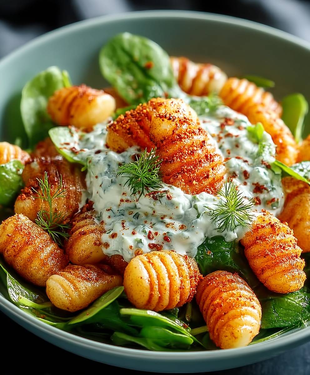 Knuspriger Gnocchi Salat