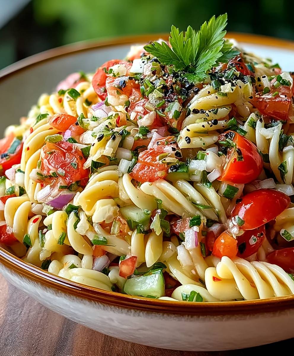 Nudelsalat einfach schnell zubereiten