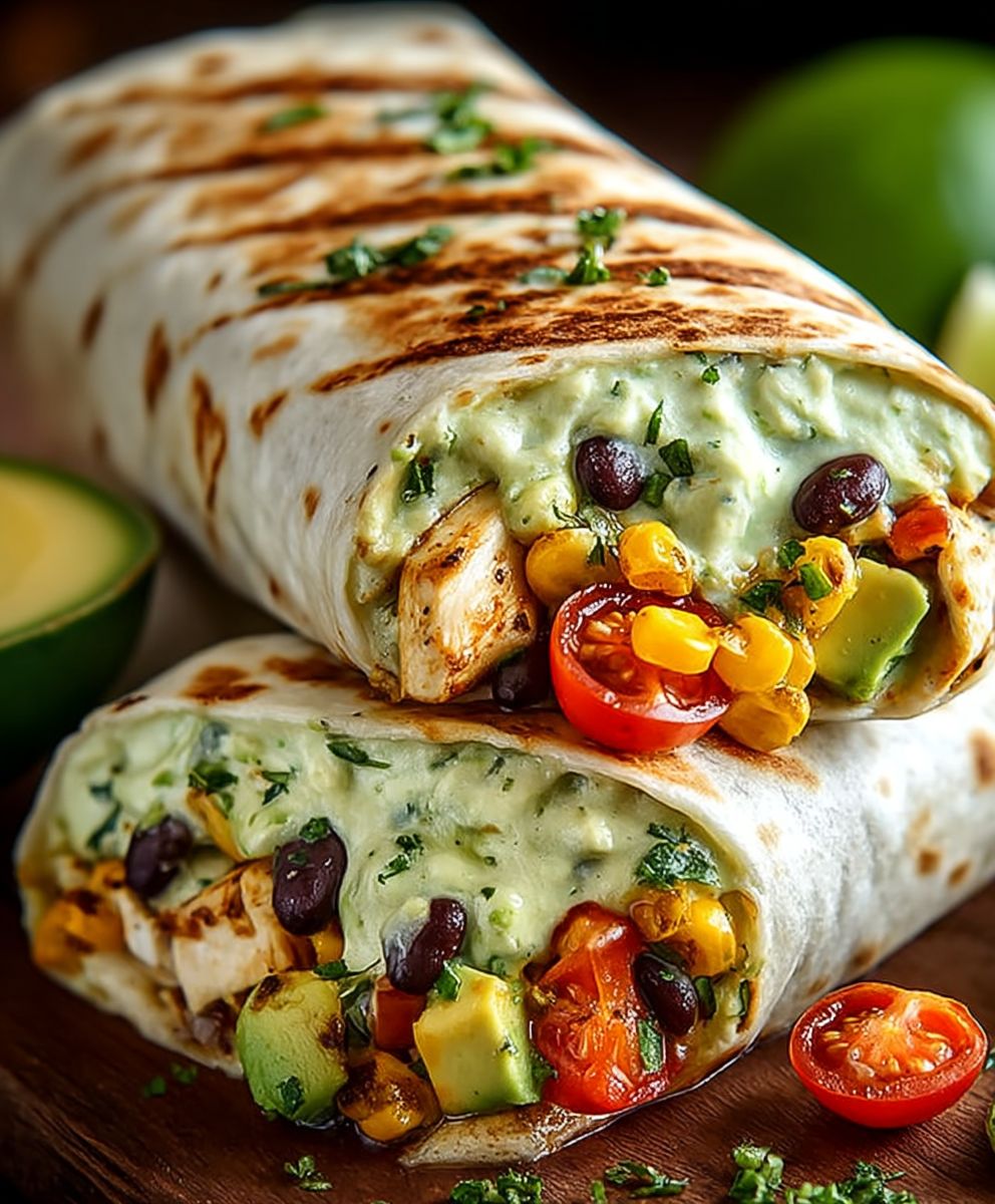 Hähnchen Avocado Ranch Burritos