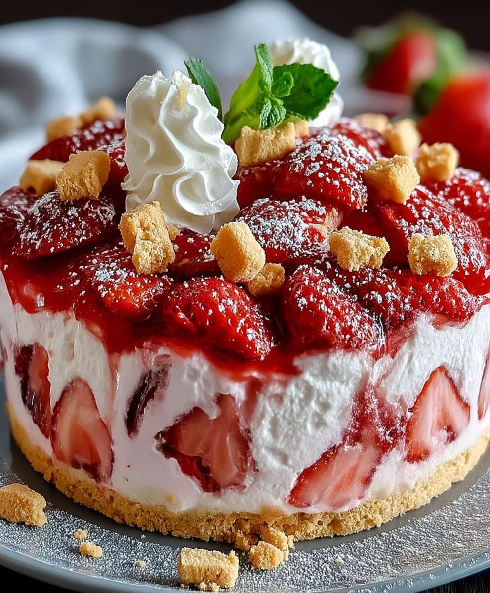 Erdbeertorte mit Schneemousse