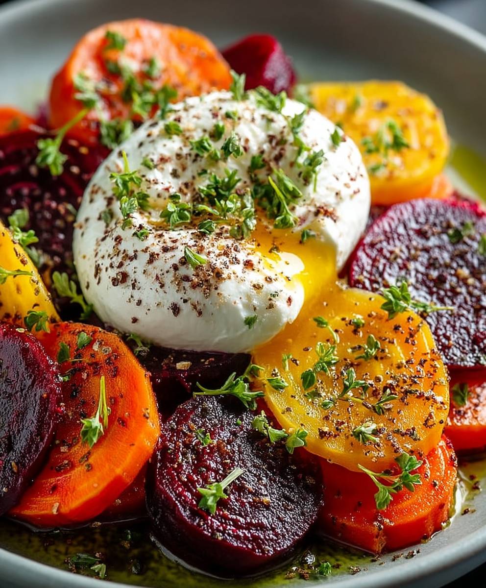 Gebratene Rote Bete Karotten