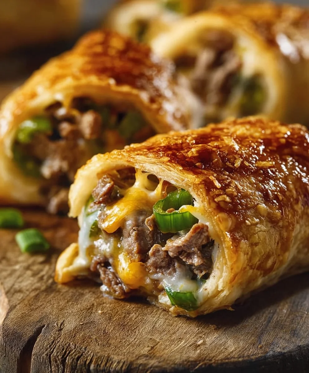 Philly Cheesesteak Frühlingsrollen Rezept – Knuspriger Käsegenuss