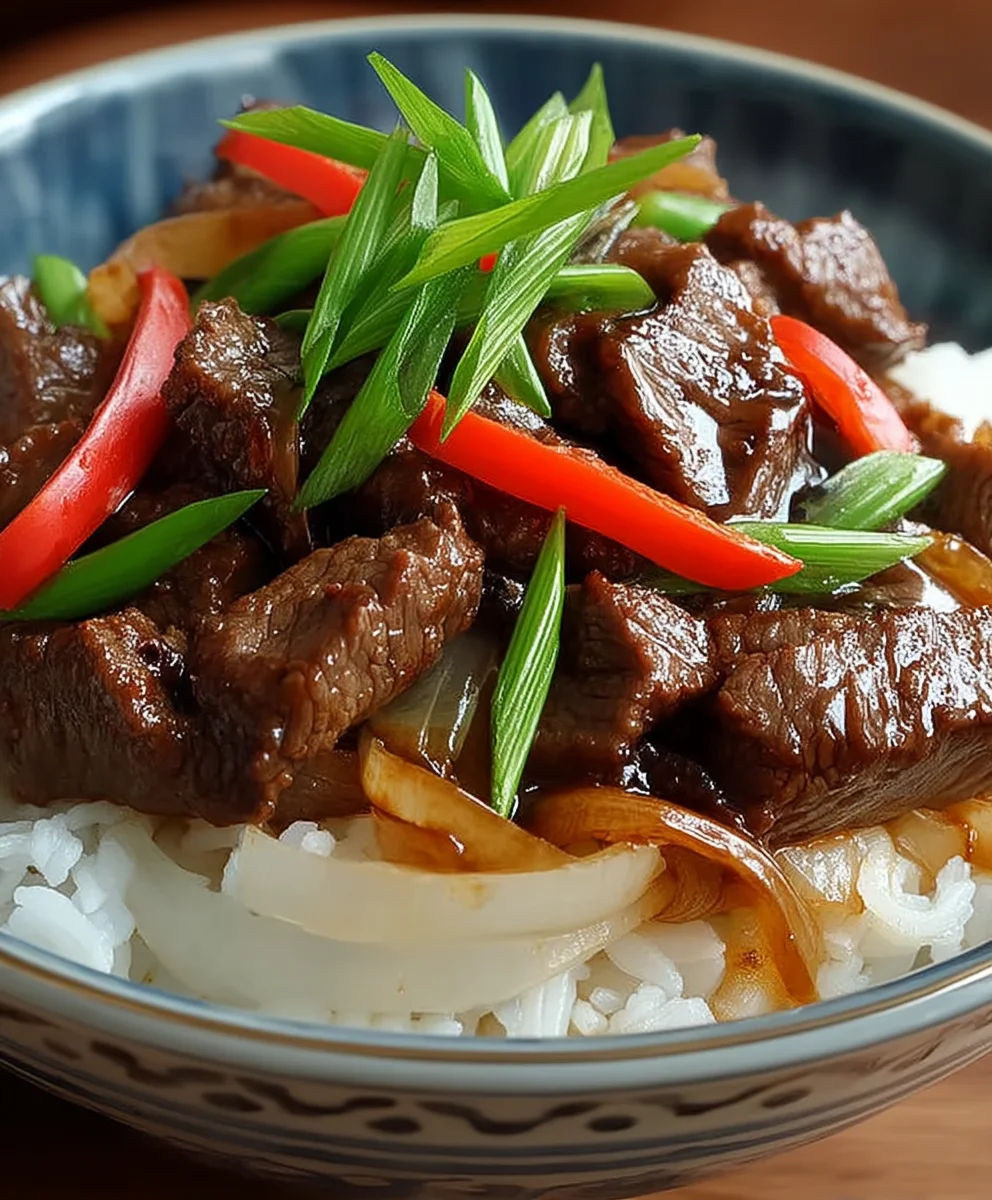 Unwiderstehliches Chinesisches Rindfleisch mit Zwiebeln Rezept
