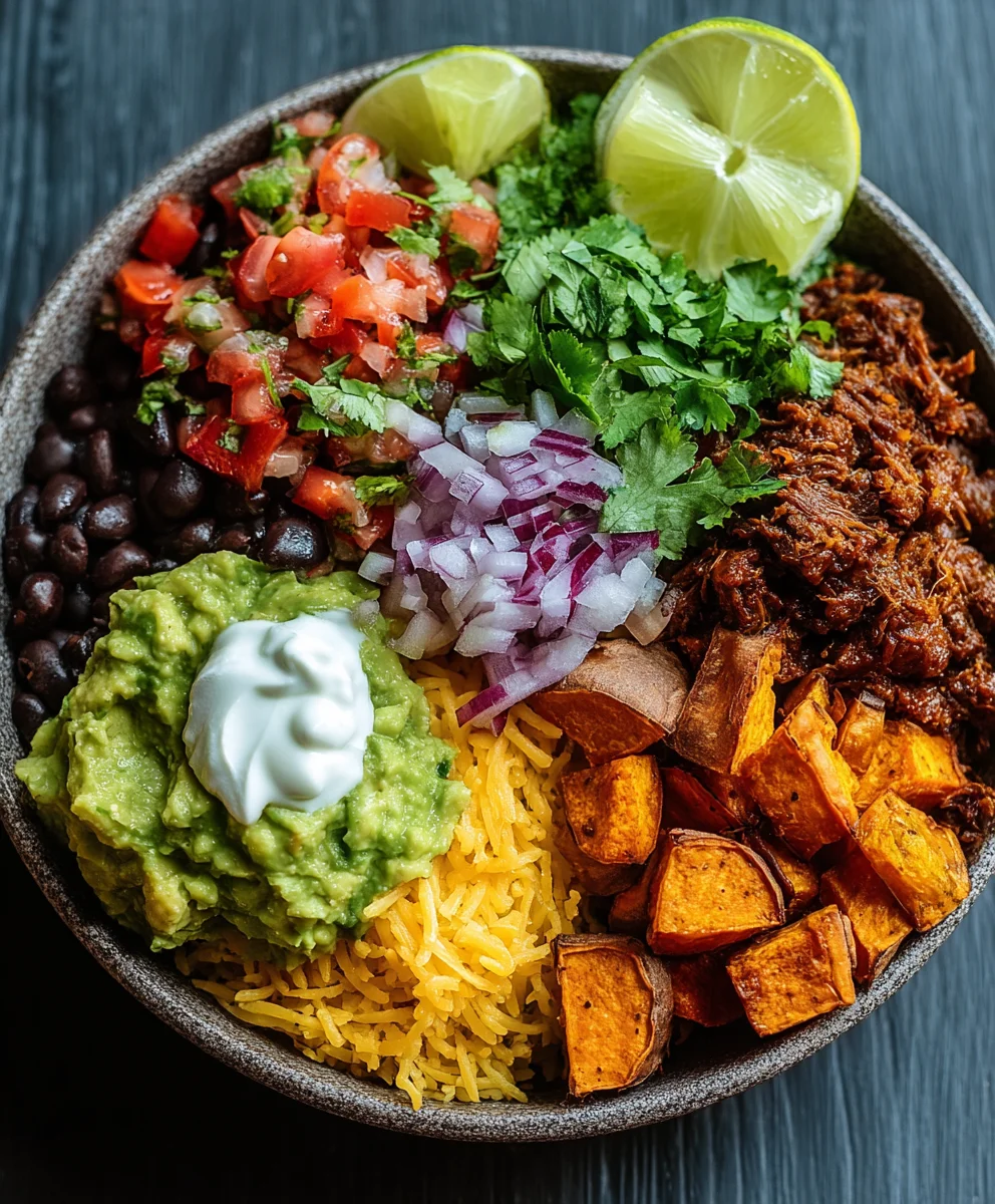 Gesunde Süßkartoffel Burrito Bowl: Einfach & Sättigend