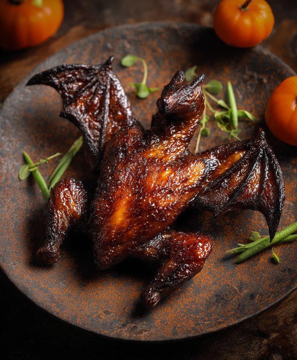 Knusprige Halloween Fledermaus Pouletflügel – Gruseliger Genuss!