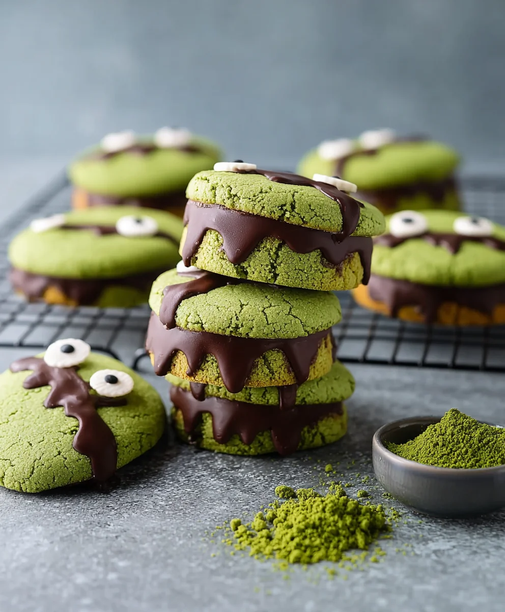 Frankenstein Cookies Matcha Schoko