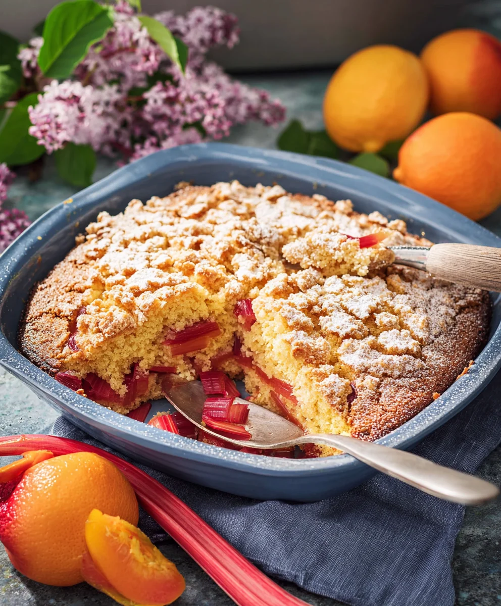 Orangengriess-Traum: Rhabarber, Honig & frische Orange