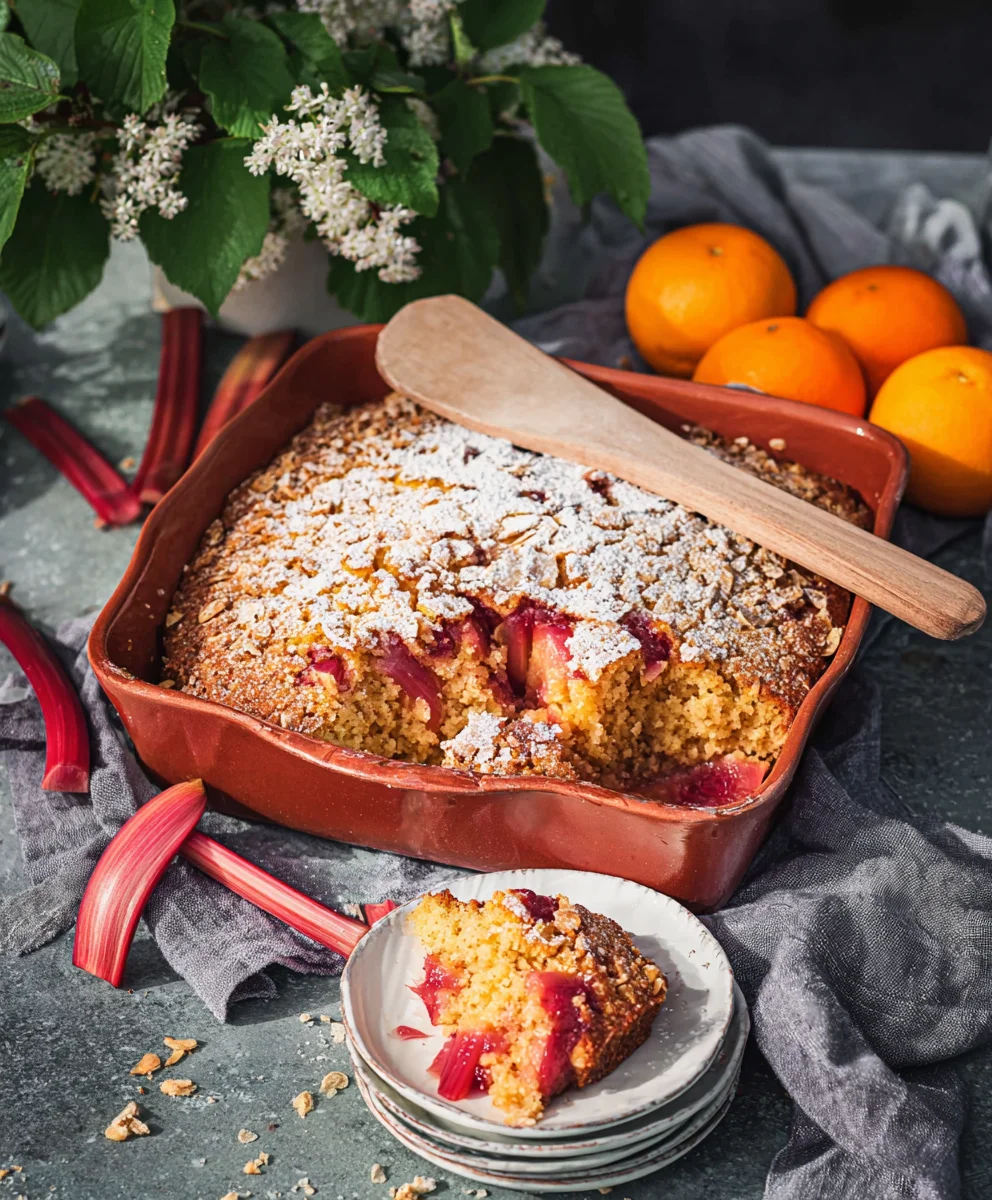 Orangengriess-Traum: Rhabarber, Honig & frische Orange