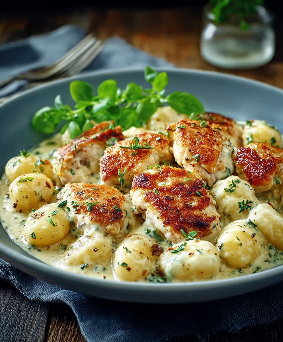 Asiago Hähnchen mit Gnocchi: Einfach & unwiderstehlich lecker!