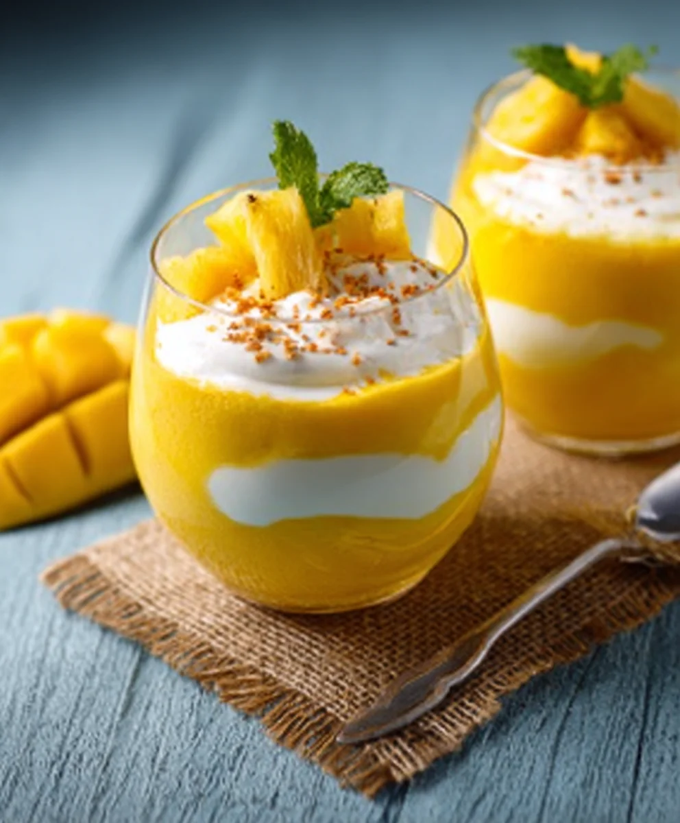 Mango Ananas Joghurt Dessert
