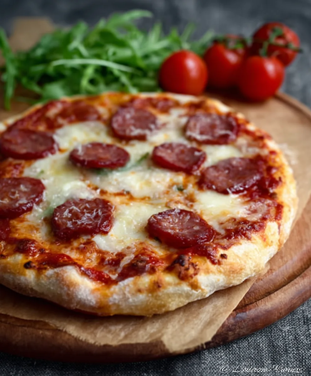 Unwiderstehliche Pizza Rindersalsiccia, Mozzarella & Rucola