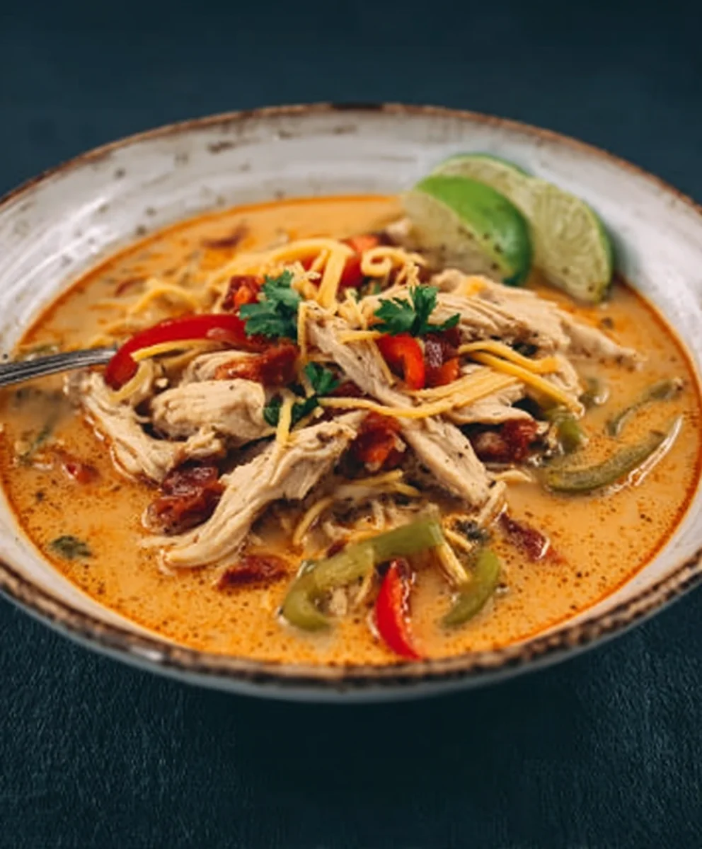 Einfache Schongarer Hähnchen Fajita Suppe – Genuss pur!