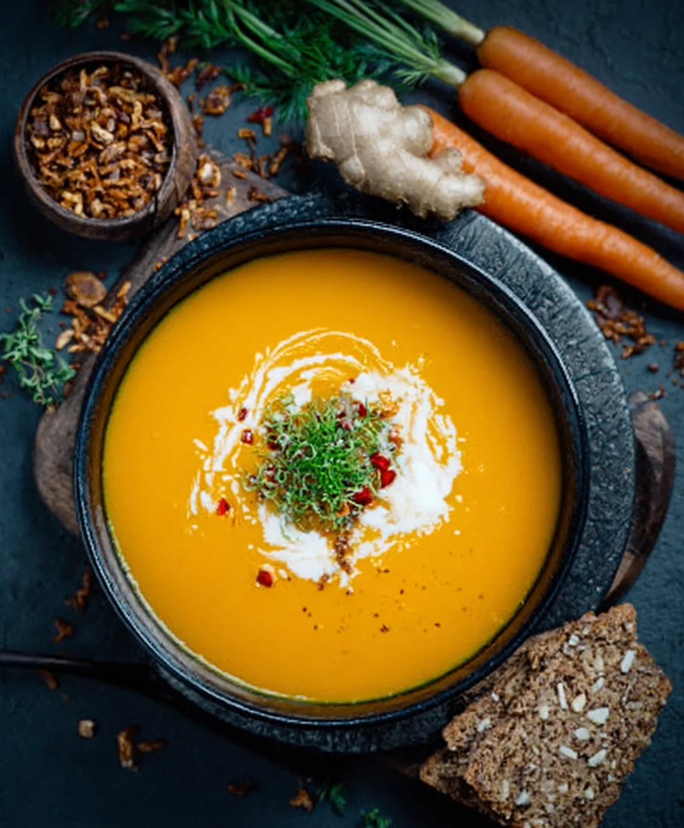 Karottensuppe mit Ingwer: Würzig & Cremig genießen!