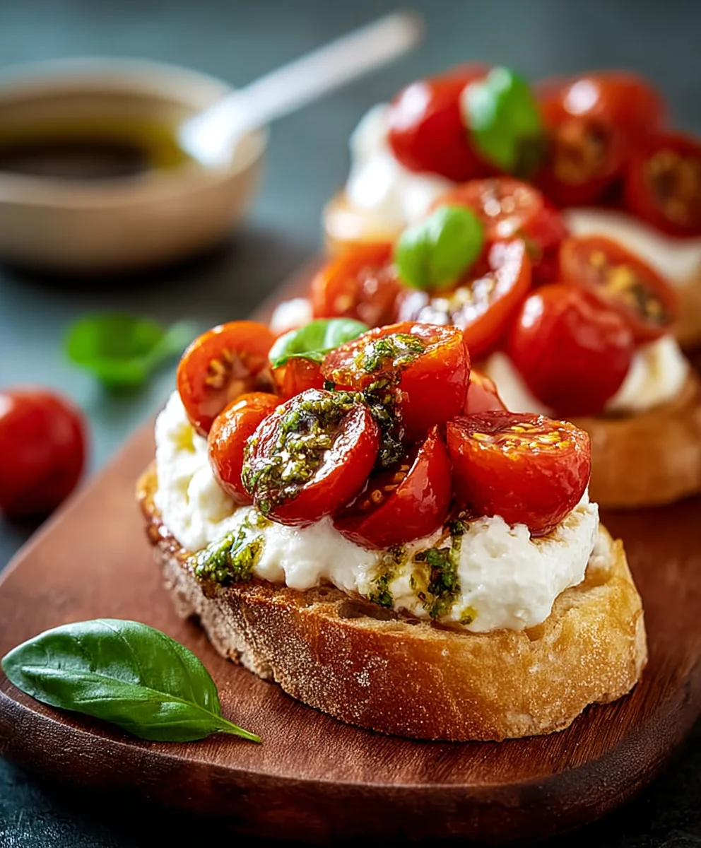 Burrata Bruschetta Tomaten: Einfach, frisch & lecker!