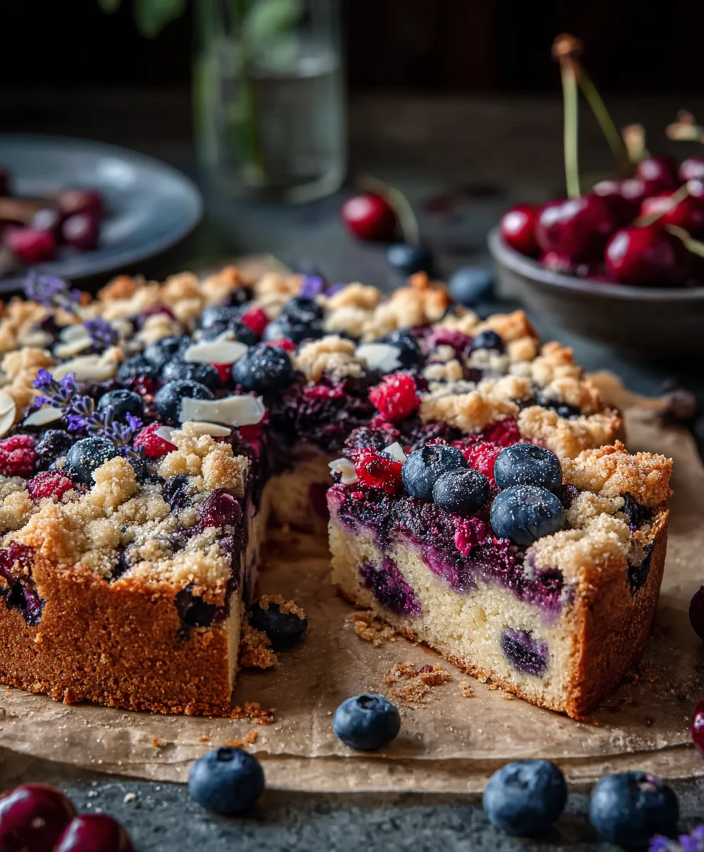 Non-Alcoholic Beerenkuchen: Leichter Sommer-Genuss mit Lavendelstreusel