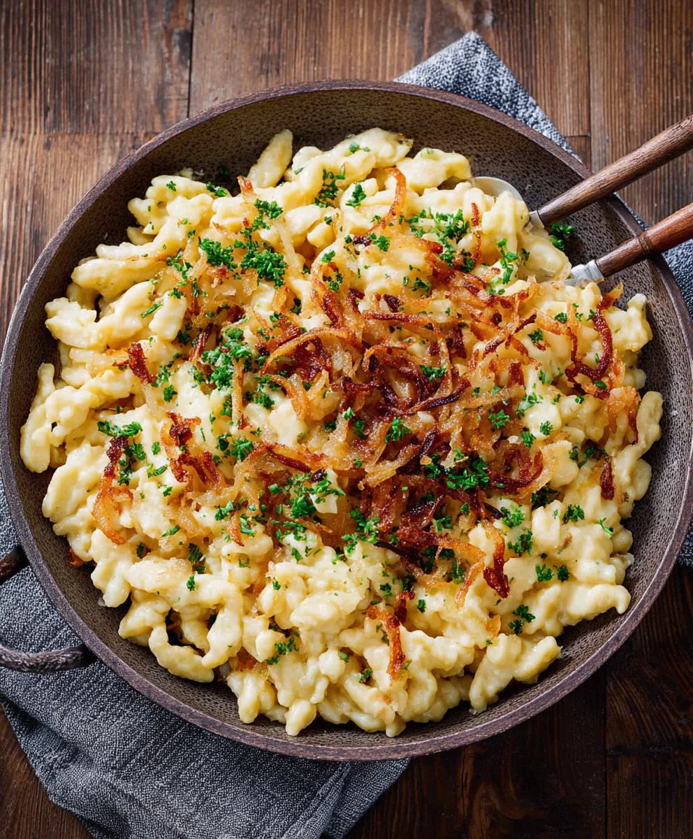 Kaesespaetzle Roestzwiebeln Klassisch