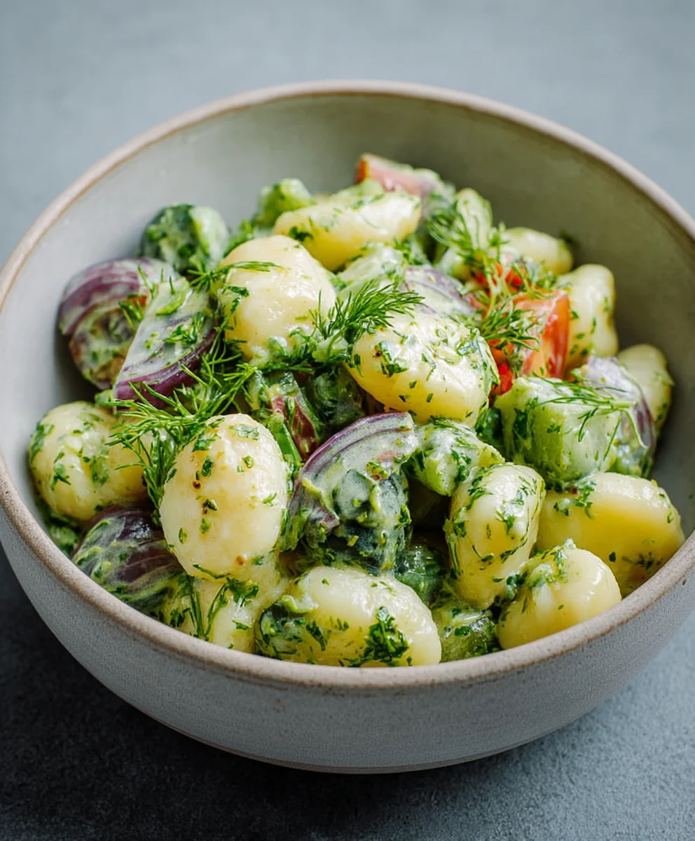 Gnocchi Salat mit Dill & süßen Trauben – Einfach & Lecker!