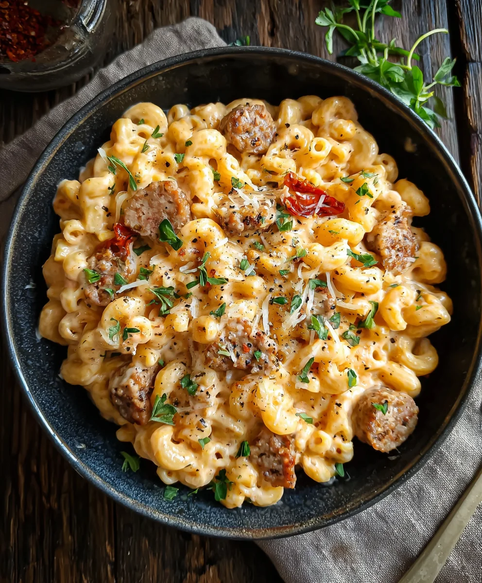 Cremige Rindswurst Ditalini Pasta – Perfekt für den Antrag!