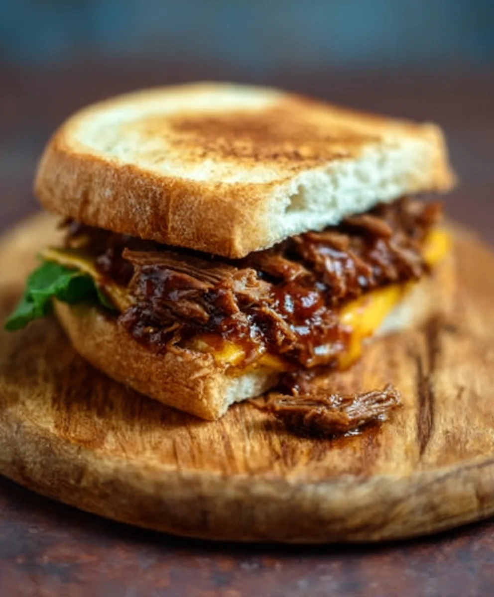Pulled Beef Kaese Sandwich