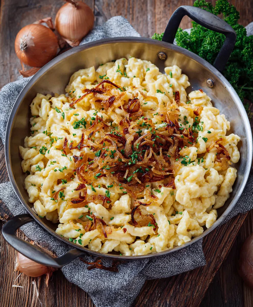 Kaesespaetzle Roestzwiebeln Klassisch