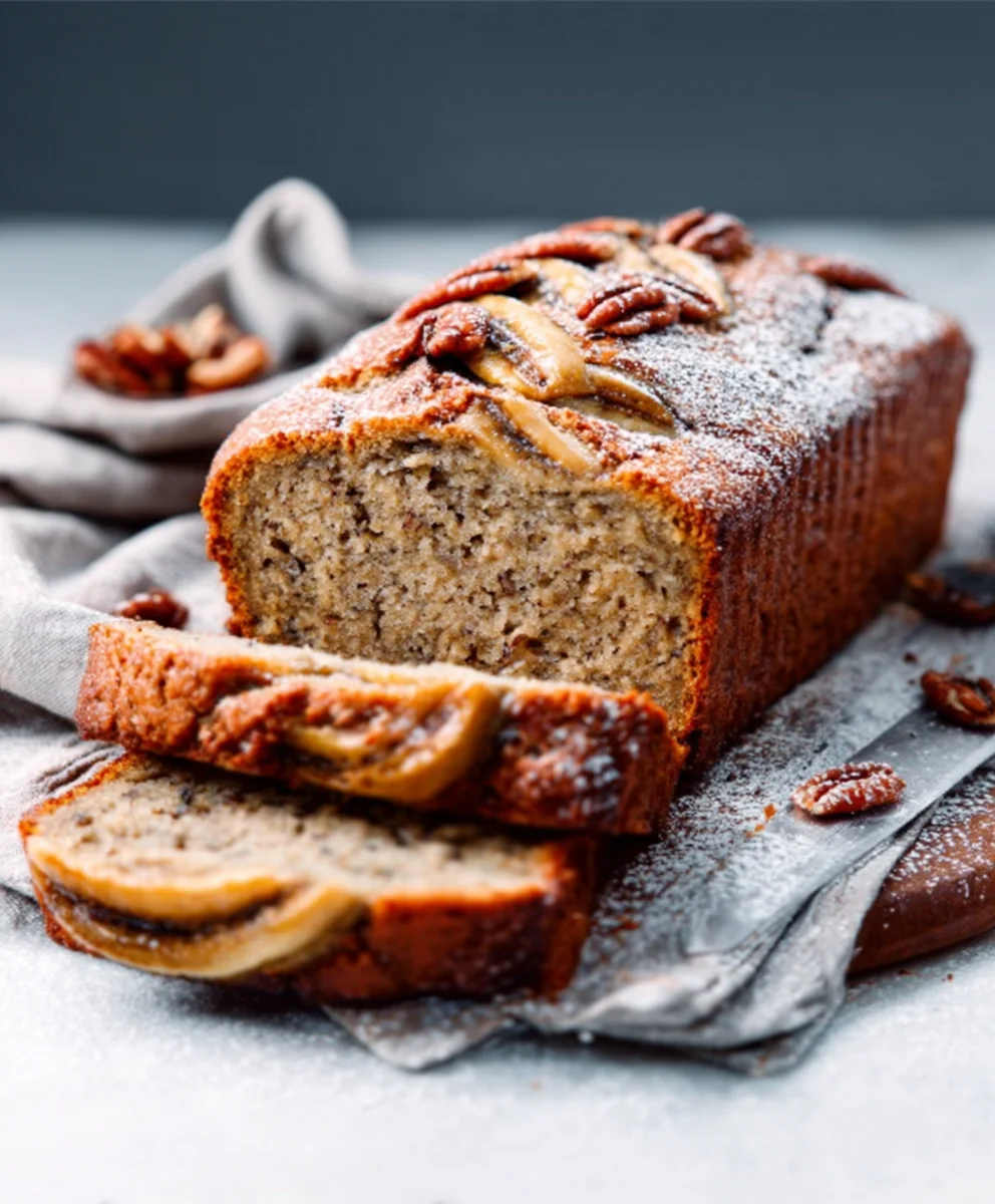 Saftiger Bananenkuchen mit knackigen Pecannüssen backen