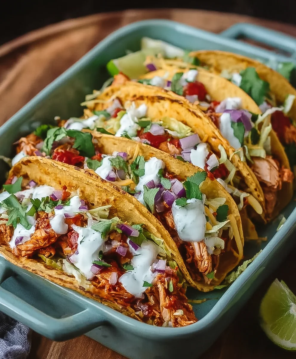 Ueberbackene Haehnchen Tacos Rezept: Schnell & Köstlich!