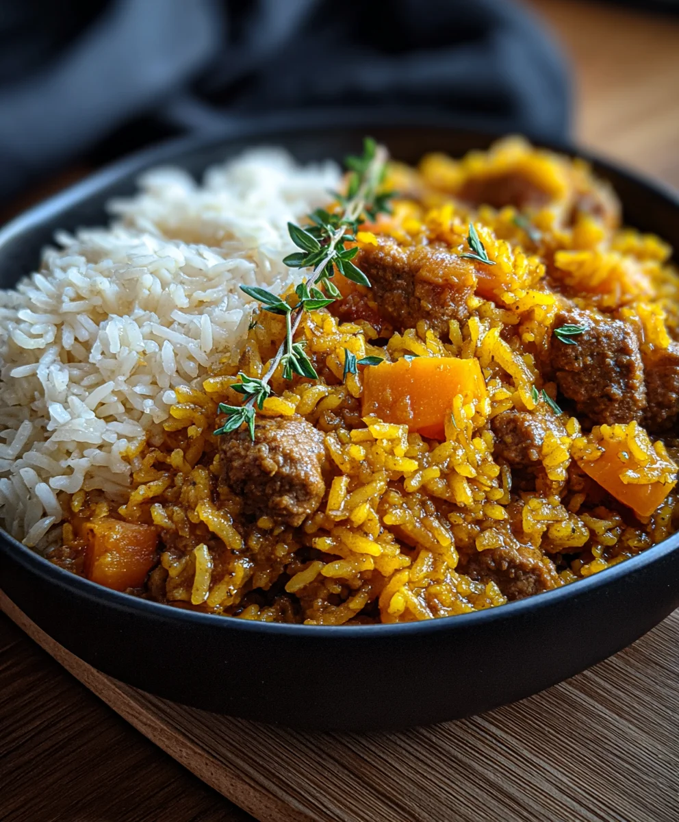 Würziges Curryreis mit Rinderhackfleisch – schnell & lecker!