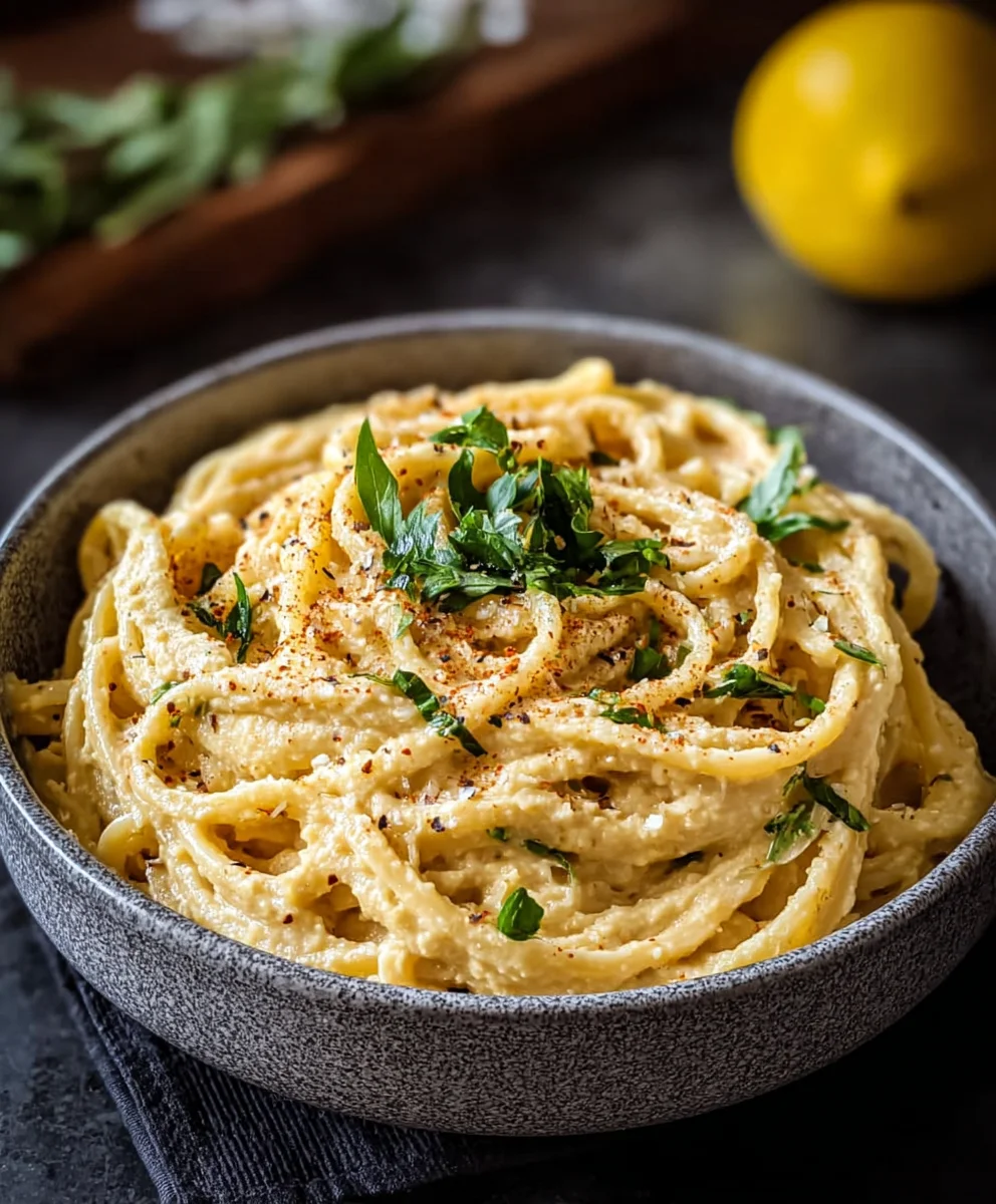 Cremige Zitronen Hummus Pasta: Dein schnelles Lieblingsgericht