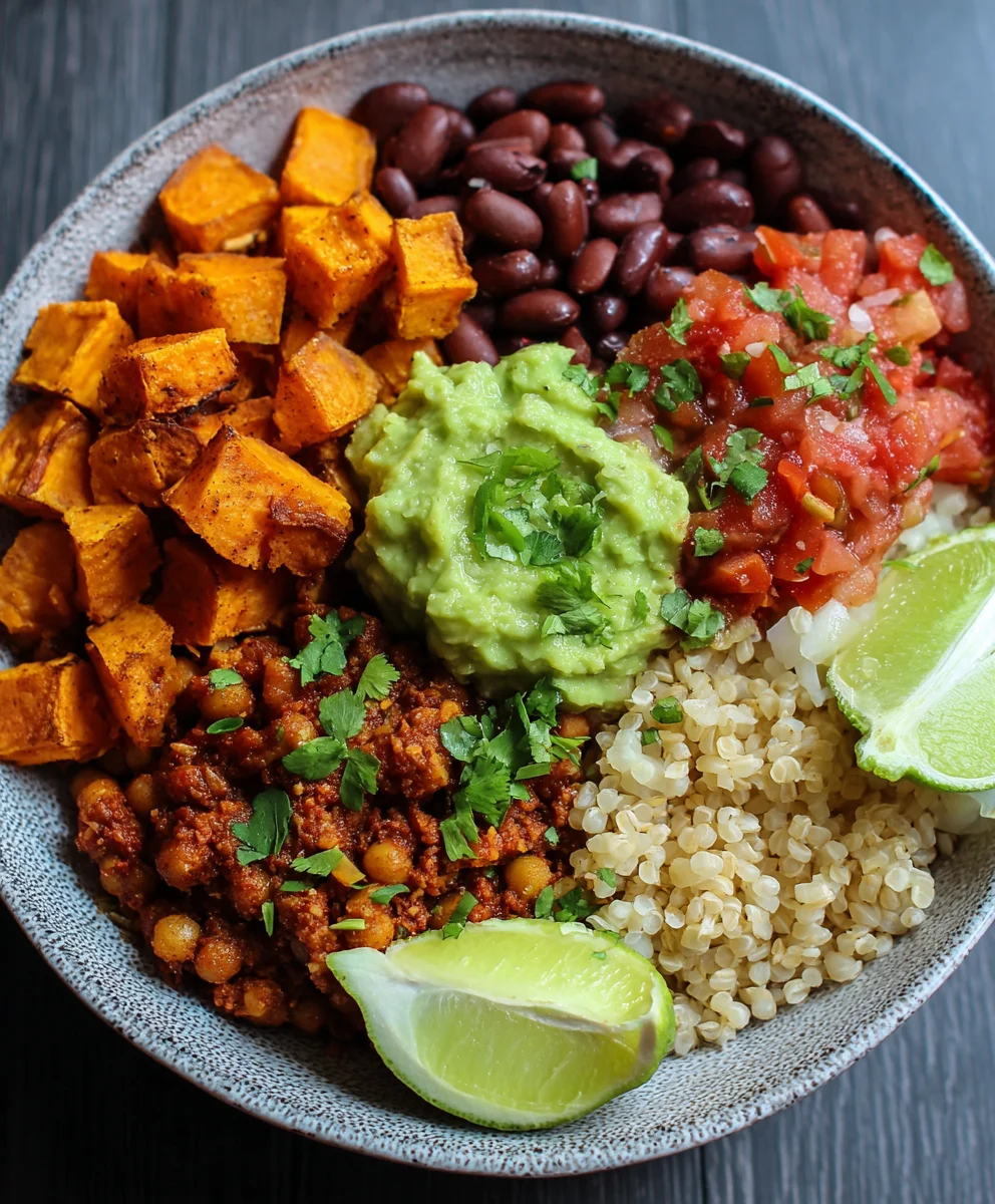 Gesunde Süßkartoffel Burrito Bowl: Einfach & Sättigend